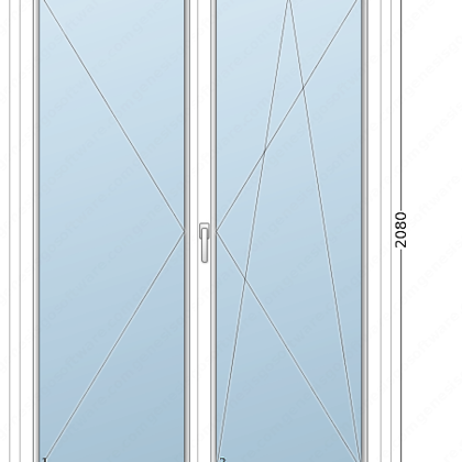 148 x 208 Erkély 2 szárnyas B.ny. 80 ezer Ft.-